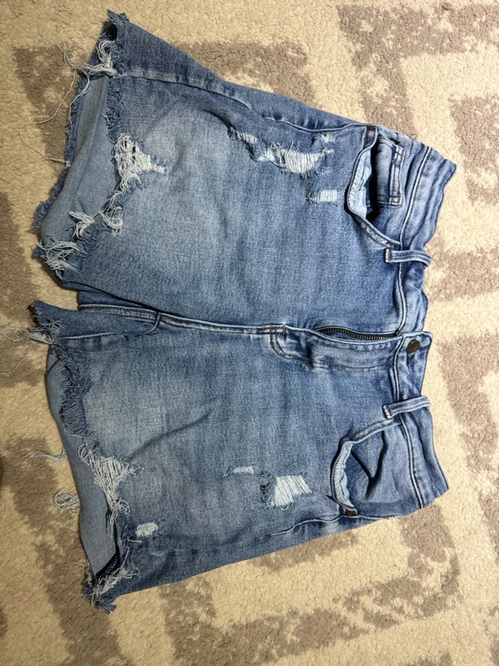 Judy Blue Distressed Light Blue Denim Jean Shorts